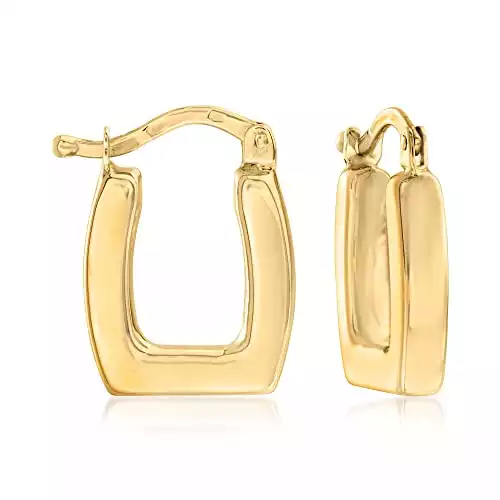 RS Pure by Ross-Simons Italian 14kt Yellow Gold Square Hoop Earrings